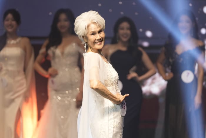 De 81-jarige Zuid-Koreaan schiet tekort in haar poging om de oudste Miss Universe-deelnemer te worden