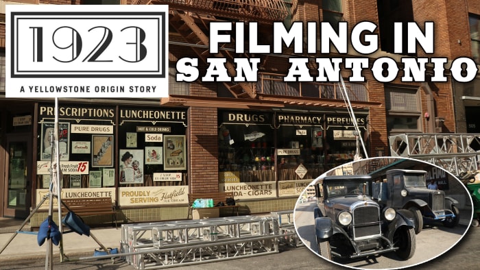 📸 FOTO'S: '1923′-filmopnamen nemen het centrum van San Antonio over