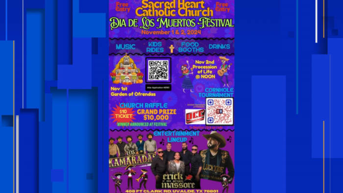 Uvalde organiseert in november het allereerste Día de los Muertos Sacred Heart Festival