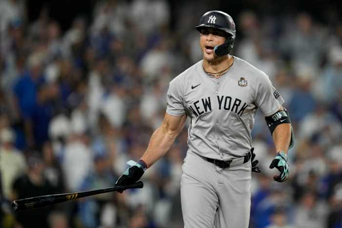 Giancarlo Stanton was ooit een kind op de stoelen van het Dodger Stadium en presteert opnieuw in LA, nu op de World Series