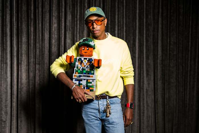 Pharrell Williams poseert voor een portret ter promotie van de film "Stuk voor stuk" tijdens het Toronto International Film Festival, maandag 9 september 2024, in Toronto. (Foto door Arthur Mola/Invision/AP)