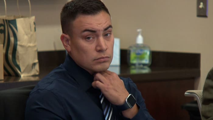 SAPD-functionaris Andre Vargas tijdens zijn arbitragehoorzitting vorig jaar.