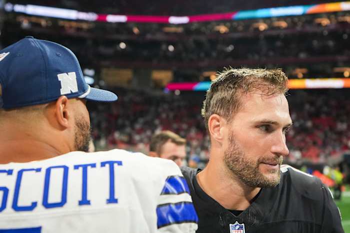 Neven gooien 3 TD-passes, 1e plaats Falcons hand Cowboys 3e opeenvolgende verlies, 27-21