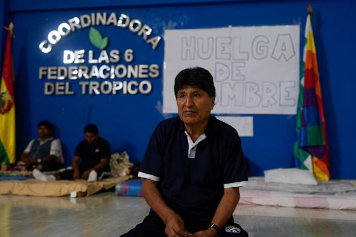 Bolivia's Evo Morales zegt tegen AP dat hij door zal gaan met een hongerstaking totdat zijn rivaal de dialoog accepteert