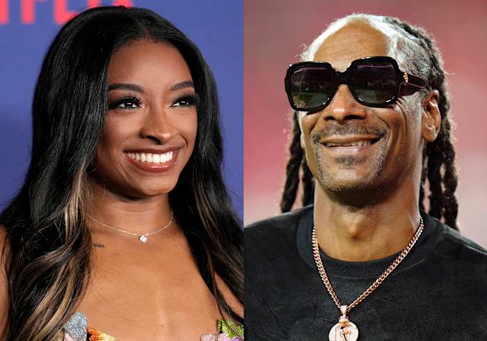 Simone Biles treedt toe tot Snoop Dogg als gastmentor voor een aflevering van NBC's 'The Voice'