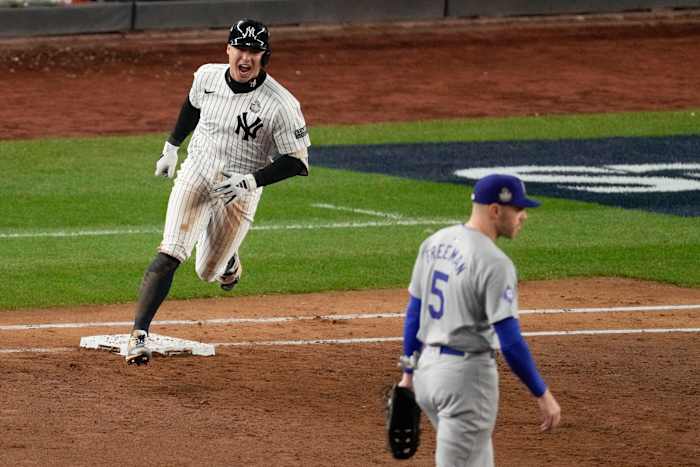 Volpe slam zorgt voor comeback na Freeman homer, Yanks verslaan Dodgers met 11-4 en forceren World Series Game 5