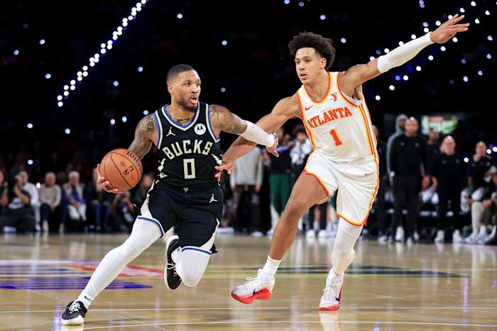 Damian Lillard werd vrijdag uitgesloten van de wedstrijd van Bucks in Cleveland vanwege een verrekte kuit