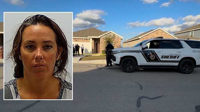 Een vrouw schoot haar echtgenoot dodelijk neer voordat hij zijn vrachtwagen in brand stak in een kuststad, zeggen afgevaardigden van Bexar County