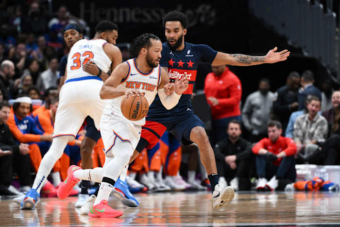 Jalen Brunson scoort seizoenshoogste 55 punten in Knicks' overwinning van 136-132 overuren tegen Wizards