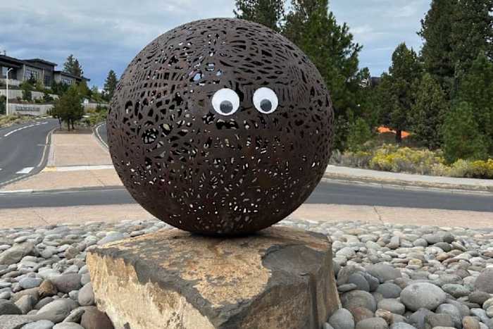 Mysterieuze googly-ogen gaan viraal nadat ze op openbare kunst in Oregon zijn verschenen
