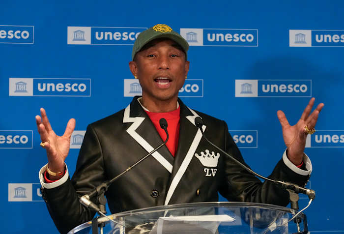 Pharrell Williams wordt benoemd tot Goodwill-ambassadeur van UNESCO