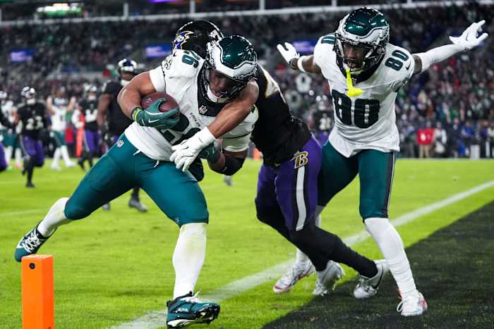 Philadelphia-verdediging, Tucker's missers helpen de Eagles aan een 24-19 overwinning in hun confrontatie met Ravens