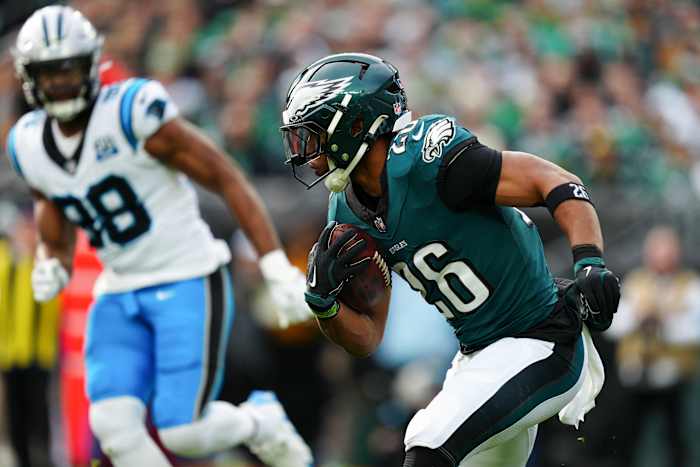 Saquon Barkley jaagt op het record van Eric Dickerson in het NFL-seizoen. Kan hij het?