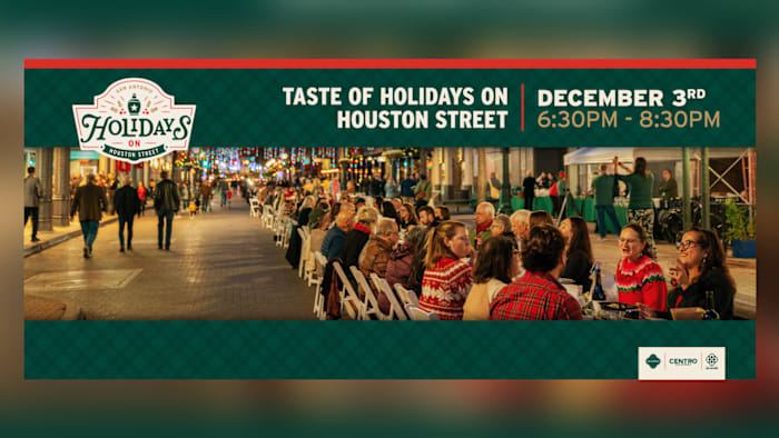 Taste of Holidays in Houston Street nodigt gasten uit om lokale gerechten en cocktails te ervaren onder vakantieverlichting