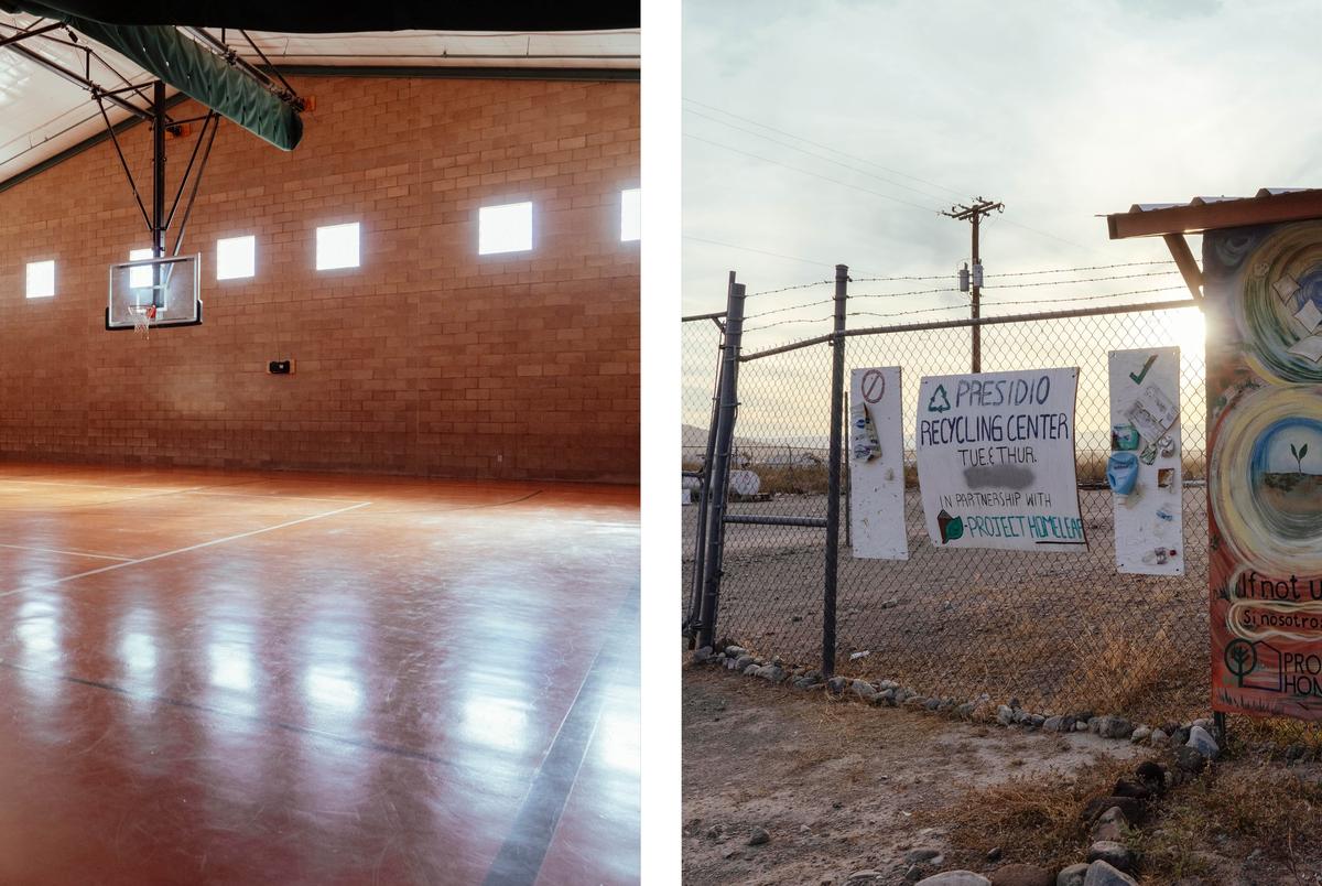 Ten eerste: de sportschool in het Presidio Activity Centre doet ook dienst als gemeenschappelijk koelcentrum tijdens stroomuitval bij extreme hitte. Als onderdeel van de EPA-subsidie ​​is de Big Bend Conservation Alliance van plan zonnepanelen en een batterijback-up in het centrum te installeren. Laatste: Project Homeleaf heeft, in samenwerking met de stad Presidio, het Presidio Recycling Center nieuw leven ingeblazen door de ruimte te behouden, buitenbakken te plaatsen voor een betere materiaalcontrole en het bewustzijn te vergroten met instructieborden.