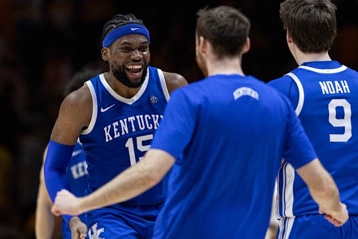 Brea scoort 18 om nr. 12 Kentucky te leiden voorbij nr. 8 Tennessee 78-73