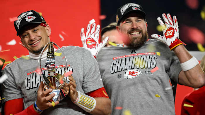 Chiefs kijken naar de Shaq-Kobe Lakers, Yankees en Michael Jordan met een zeldzame drie-turf