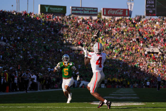 Eerstejaars ster uit Ohio State en voormalig nummer 1 rekruut Jeremiah Smith belandt in de nationale kampioenswedstrijd