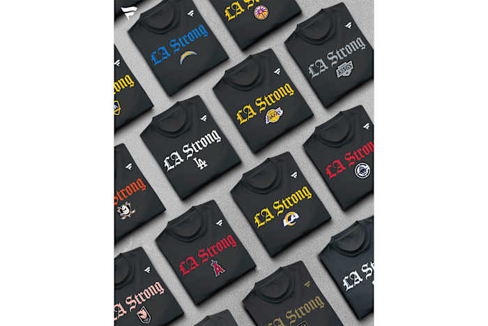 'LA Strong'-logo en op maat gemaakte shirts onthuld ter ondersteuning van het herstel van natuurbranden in Los Angeles