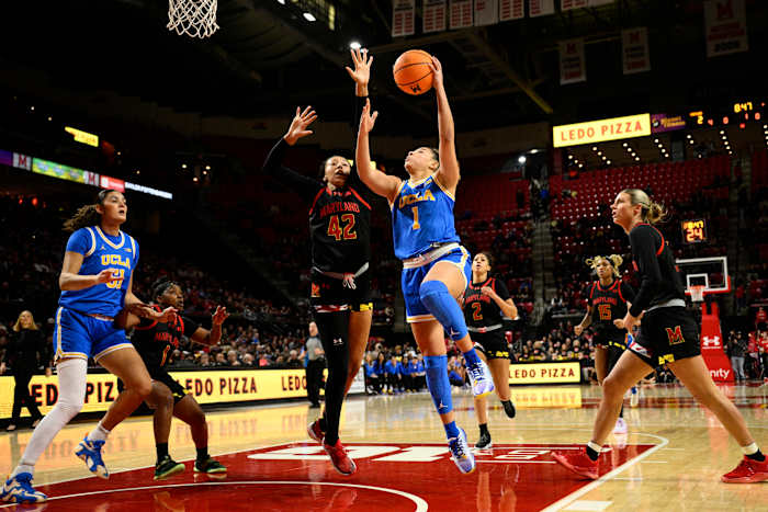 Lauren Betts scoort een carrière-hoog 33 punten, aangezien nr. 1 UCLA nr. 8 Maryland, 82-67 behandelt