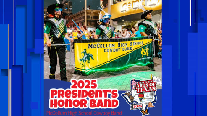 McCollum High School Cowboy Marching Band genaamd Fiesta Flambeau Honor Band voor 2025