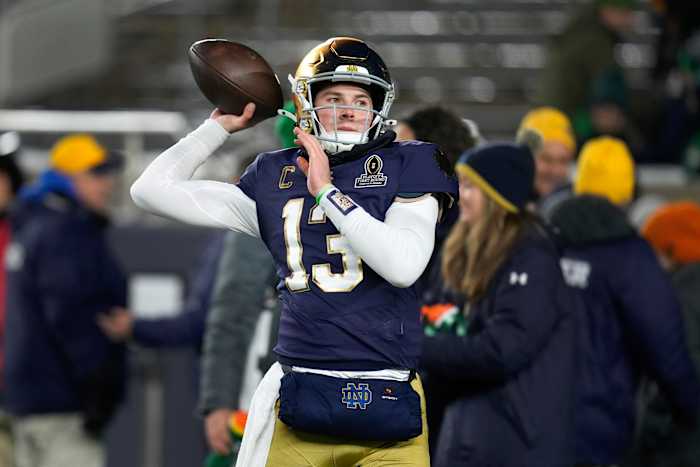 Riley Leonard's passerende spelverbeteringssleutel voor de Notre Dame in de kwartfinale van het CFP tegen Georgië