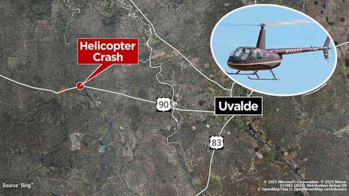 2 doden nadat helikopter van de Amerikaanse snelweg 90 is neergestort, zegt het kantoor van de sheriff van Kinney County