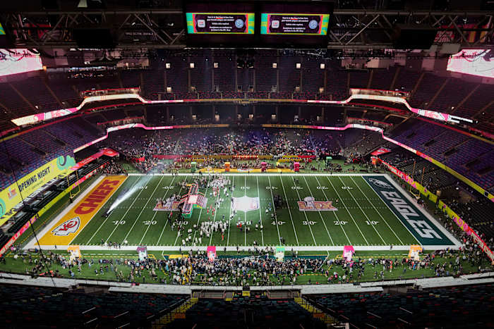 Super Bowl secundaire ticketprijzen hoog, maar veel minder dan de game van vorig jaar