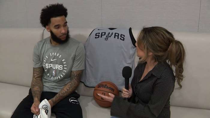 1-op-1: Spurs 'Julian Champagnie spreekt hoge emoties tegen OKC, nieuwe teamgenoten, doel aan het einde van het seizoen