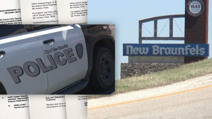 3 SAPD -officieren beschuldigd van wangedrag in nieuwe braunfels in minder dan een jaar. Waarom is er geen gearresteerd?