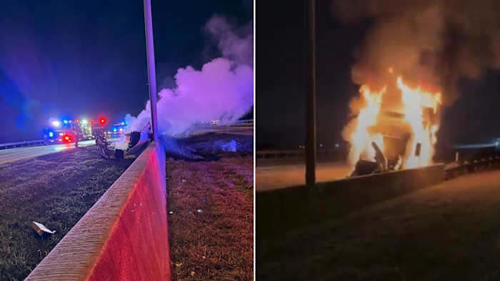 'Geen vragen gesteld': Strangers redt chauffeur van Burning Truck op I-10 in San Antonio