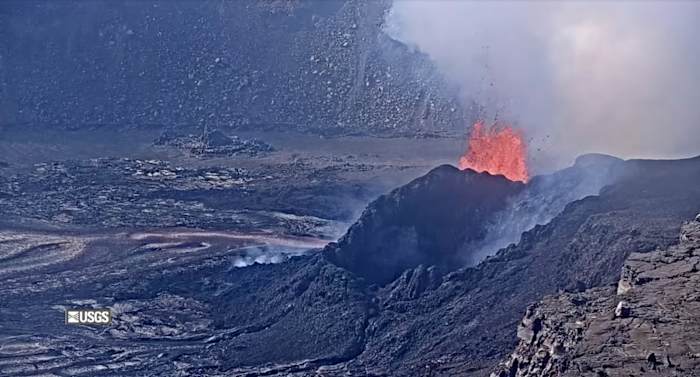 Lava Fountain Hoogte stijgt in de nieuwste aflevering van Hawaii Volcano -uitbarsting