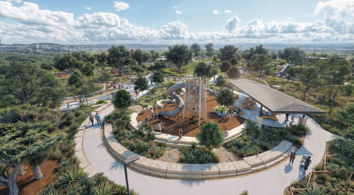 Nieuw park van 65 hectare in New Braunfels zal dit najaar de grond breken