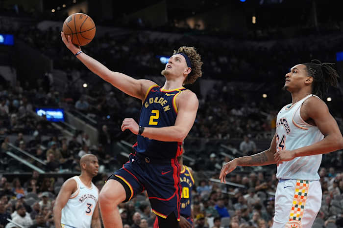 Podziemski scoort 27 en Warriors hebben dit seizoen het hoogste punt in totaal in 148-106 rout van Spurs