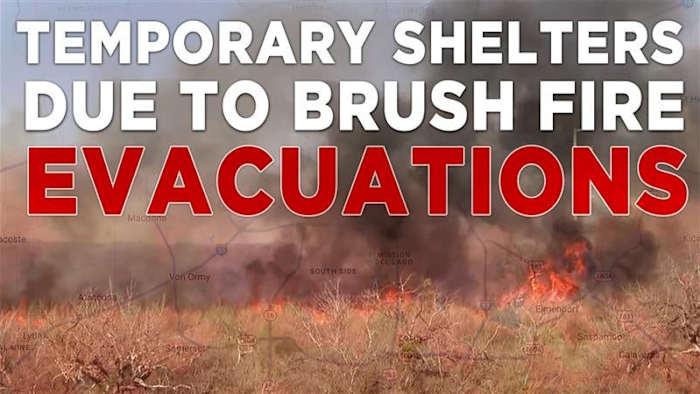 Tijdelijke schuilplaatsen openen in de omgeving van San Antonio te midden van borstelvuurevacuaties