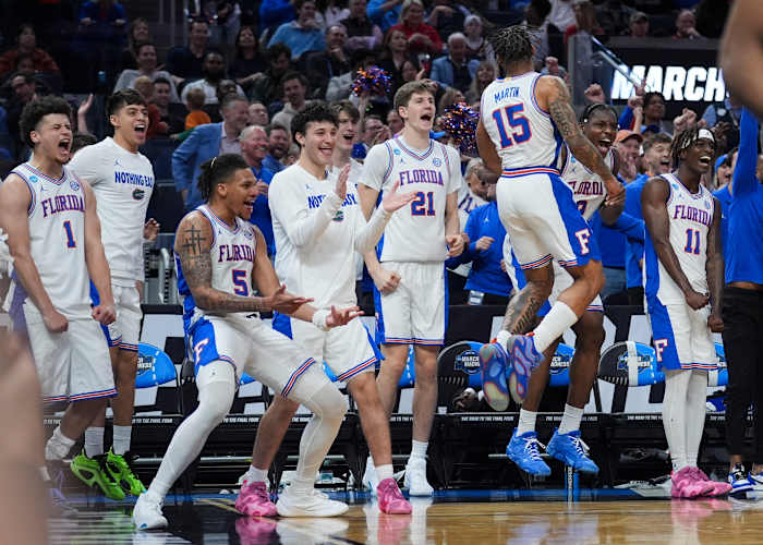 Will Richard en top-geplaatste Florida rennen weg van Maryland's 'Crab Five' voor 87-71 maart Madness Win