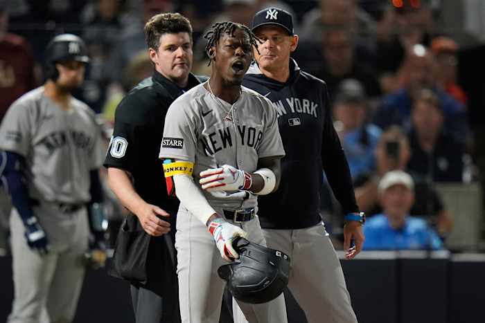 Chisholm uitgeworpen voor ruzie genaamd 3rd Strike tijdens de 6-3 overwinning van Yankees op Rays