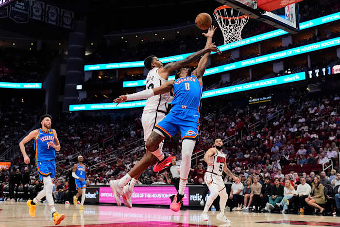 Green Scores 34 als Rockets Snap Thunder's 11-game winning streak met 125-111 overwinning