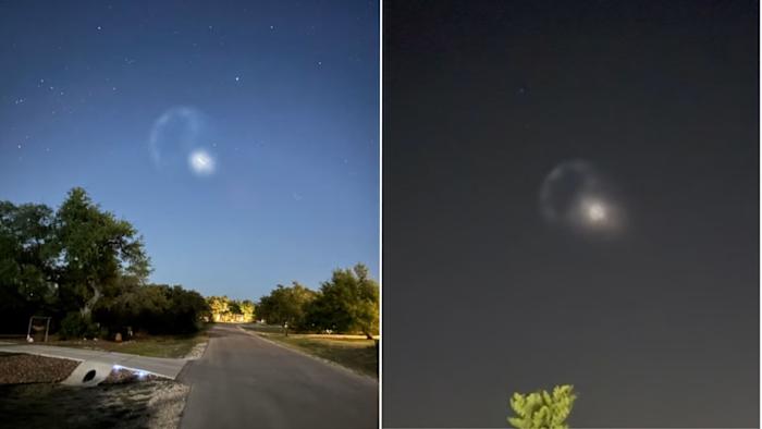 KSAT -kijkers delen waarnemingen van 'Mysterious Ring' die hemel verlicht tijdens de roze maan