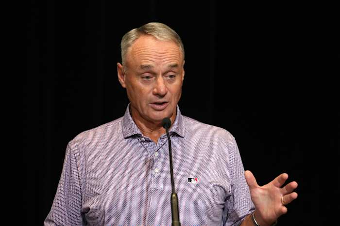 MLB -commissaris Rob Manfred ontmoet president Donald Trump in het Witte Huis