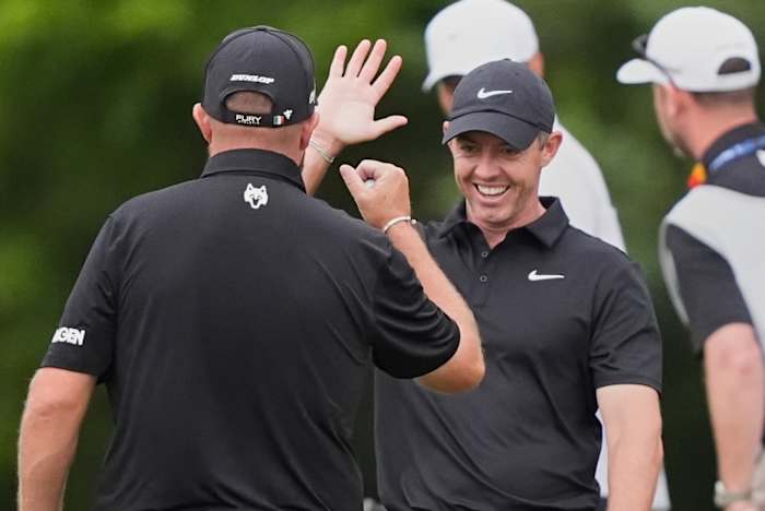 Masterskampioen Rory McIlory en teamgenoot Shane Lowry 6 terug in de klassieke titelverdediging van Zürich