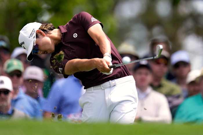 Min Woo Lee heeft bestraft omdat hij zijn bal op de 13e gat bij de Masters heeft bewogen