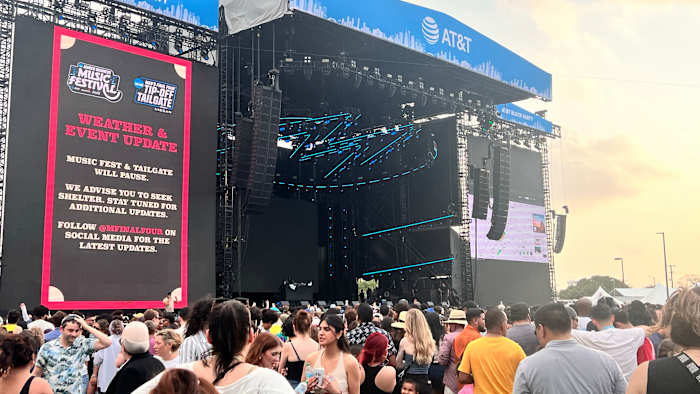 NCAA March Madness Music Festival wordt hervat na weervertraging