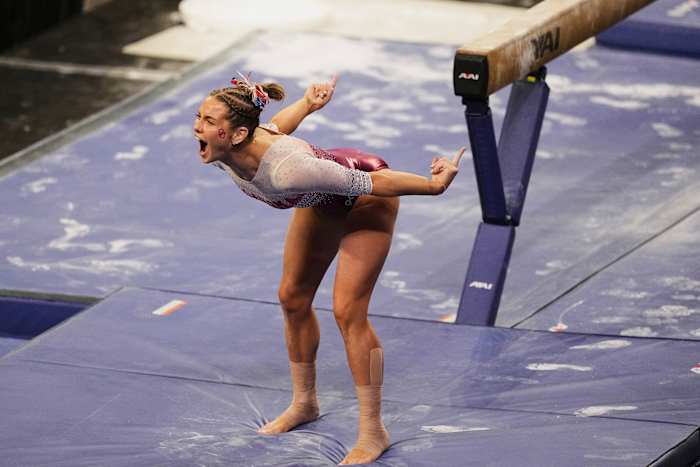 Oklahoma staat weer bovenaan in NCAA damesgymnastiek na het winnen van de derde nationale titel in 4 jaar