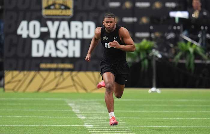 Shilo Sanders die zijn ontwerpvoorraad in Shadow of Brother Shedeur wil verbeteren in Colorado's Showcase