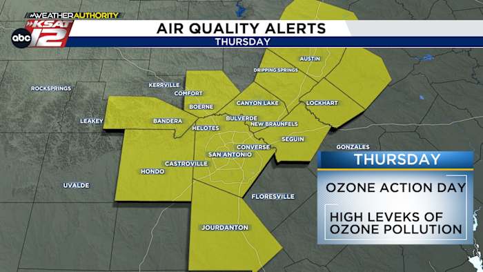 TCEQ geeft luchtkwaliteitswaarschuwingen uit voor mogelijke hoge ozonspiegels in San Antonio