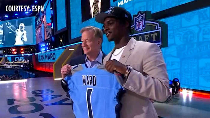 Voormalige UIW -opvallende QB Cam Ward genomen nummer 1 in 2025 NFL Draft