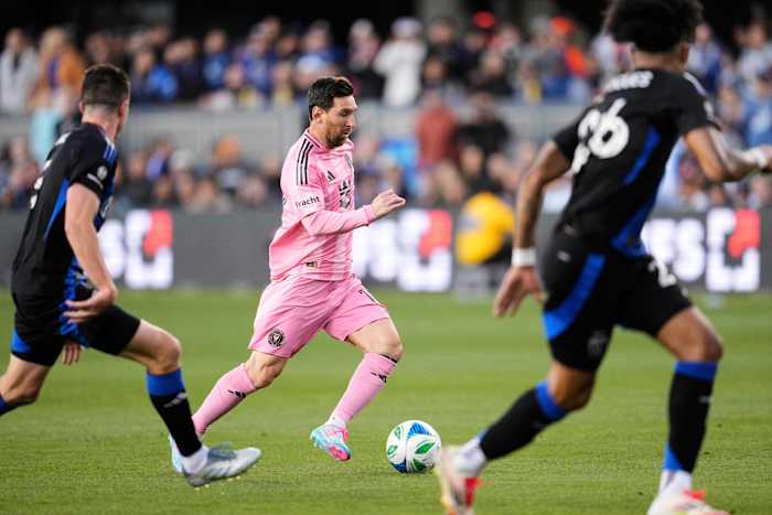 Allende scoort tweemaal om Inter Miami te helpen de aardbevingen met 3-3 te binden in Messi's MLS Bay Area-debuut