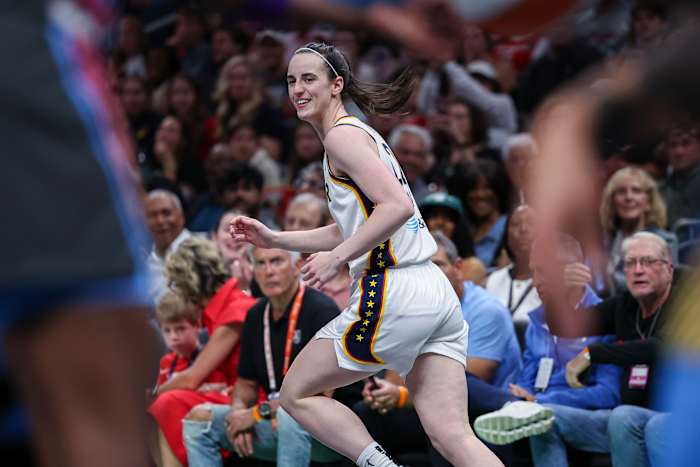 Caitlin Clark zegt dat ze video heeft gemaakt van haar reactie op de comeback -overwinning van de Pacers op de Knicks