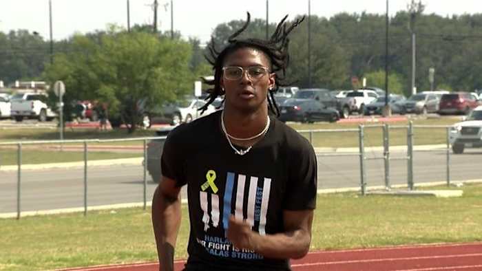 Harlan's Tate Taylor verbrijzelt het nationale record in 100-meter dashboard, gaat 1-op-1 met KSAT 12 Sports